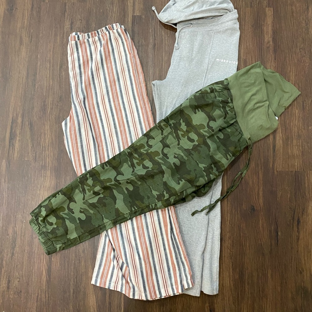 Three sets of maternity pants